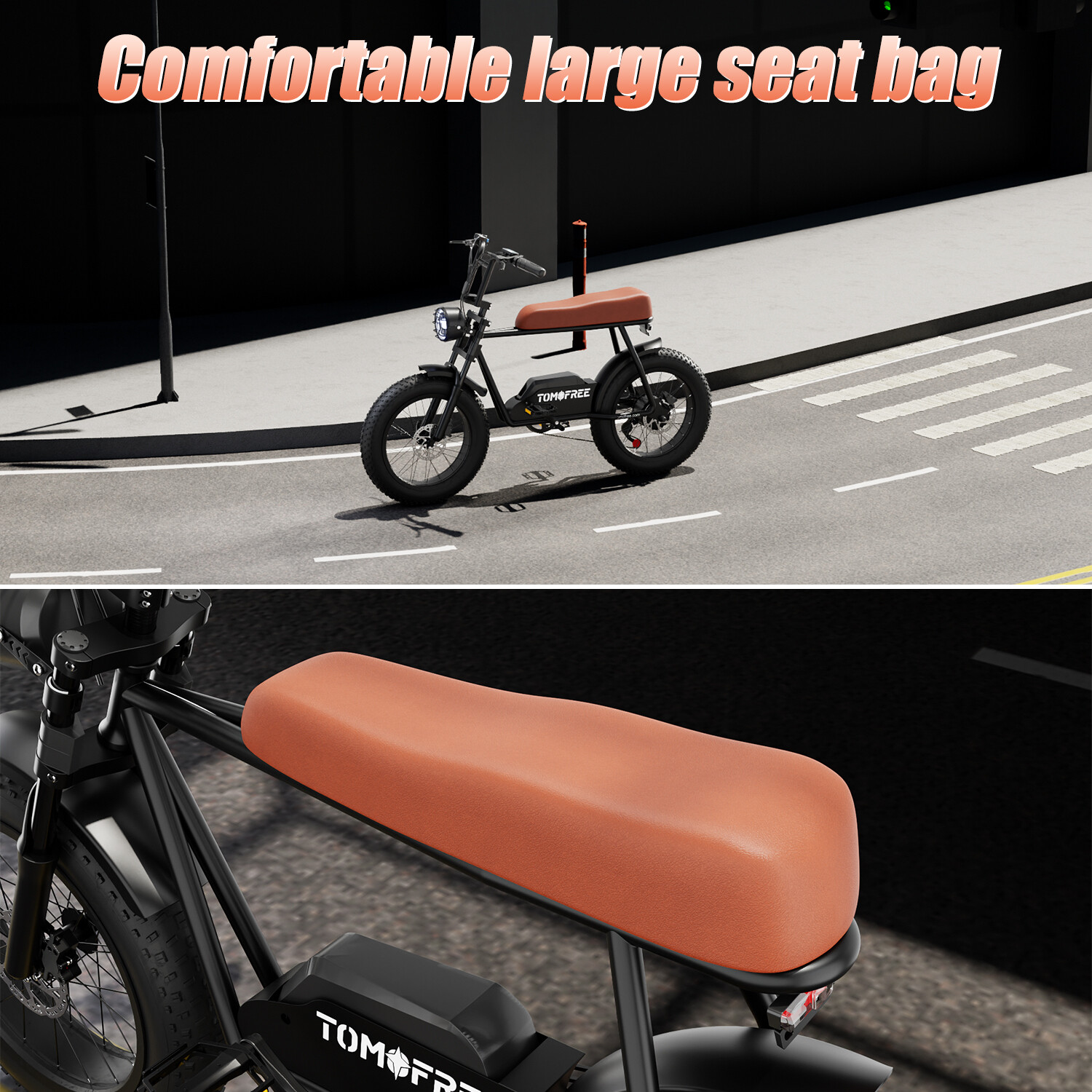 Tomofree Electric Bike 20" Fat Tire Ebike Bicycle 48V 18Ah 1200W 30mph FG20
