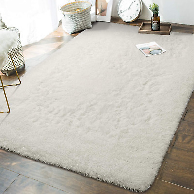 Andecor Soft Fluffy Bedroom Rugs, 8 x 10 Feet Indoor Shaggy Plush Area Rug for