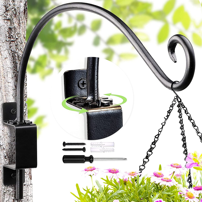 Hanger Hook Hanging Plant Bracket Outdoor Wall Mount 16-inch