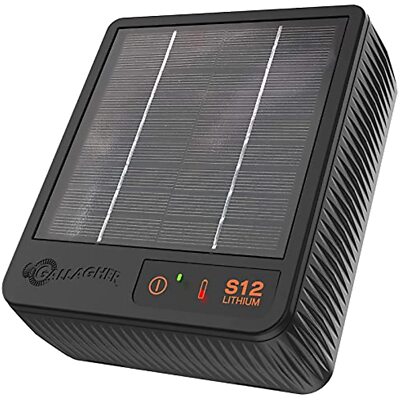 Gallagher S12 Solar Electric Fence Charger | Powers Up to 4 Miles / 18 Acres of