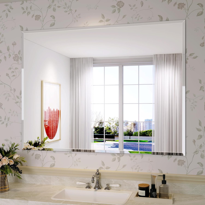 Frameless Bathroom Mirror for Wall, 40