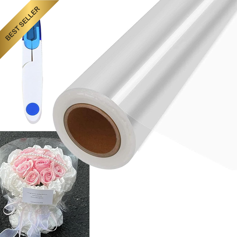 Clear Cellophane Wrap Rolls, 40Cm X 30M Florist Cellophane Wrap Roll,Food Grade