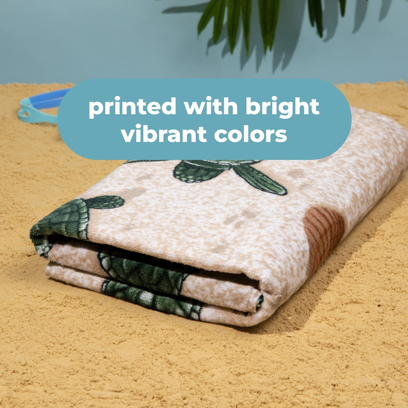 Beach Turtles Beach Towel for Women, Girls, Kids, Men, Turtle Bath Towel Print 3