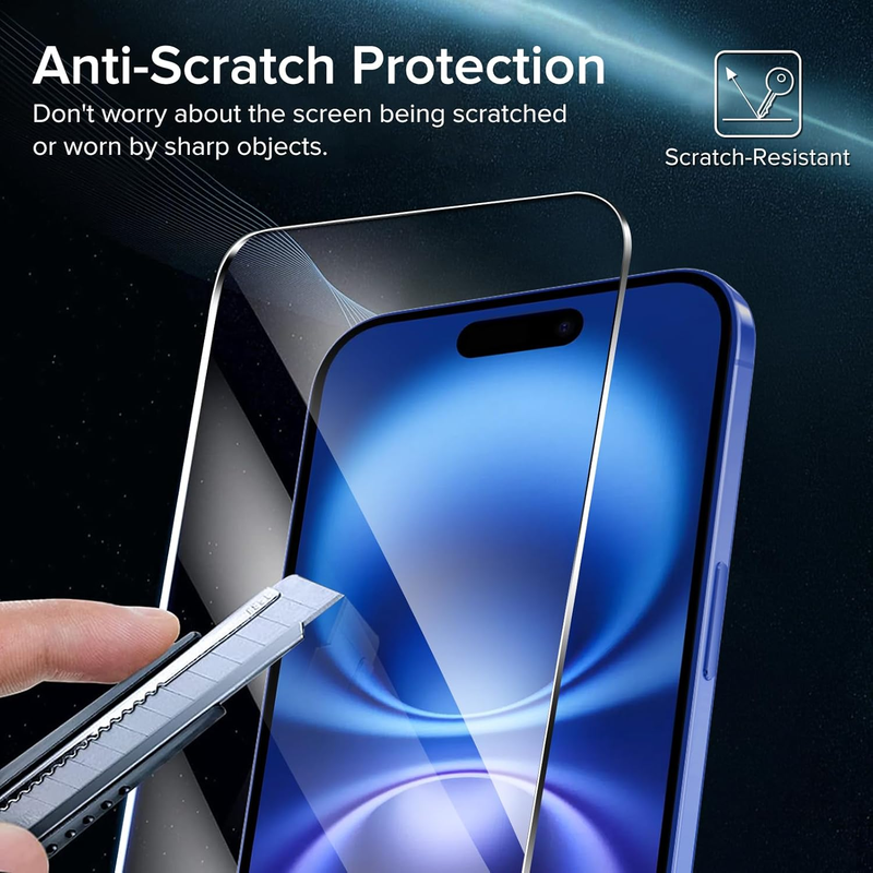 2 Pack Tempered Glass for iPhone 16 / iPhone 15 6.1 Inch Screen Protector with [