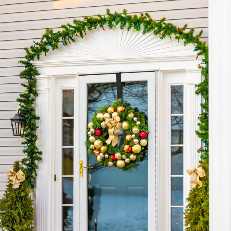 Wreath Hanger, Adjustable Over The Door Wreath Hanger from 14.9 to 25 Inches & W