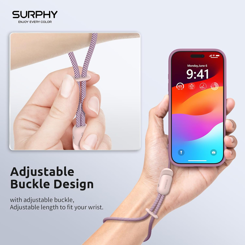 Adjustable Lanyard Wristlet Hand Strap, with Integrated Clip Compatible with Air
