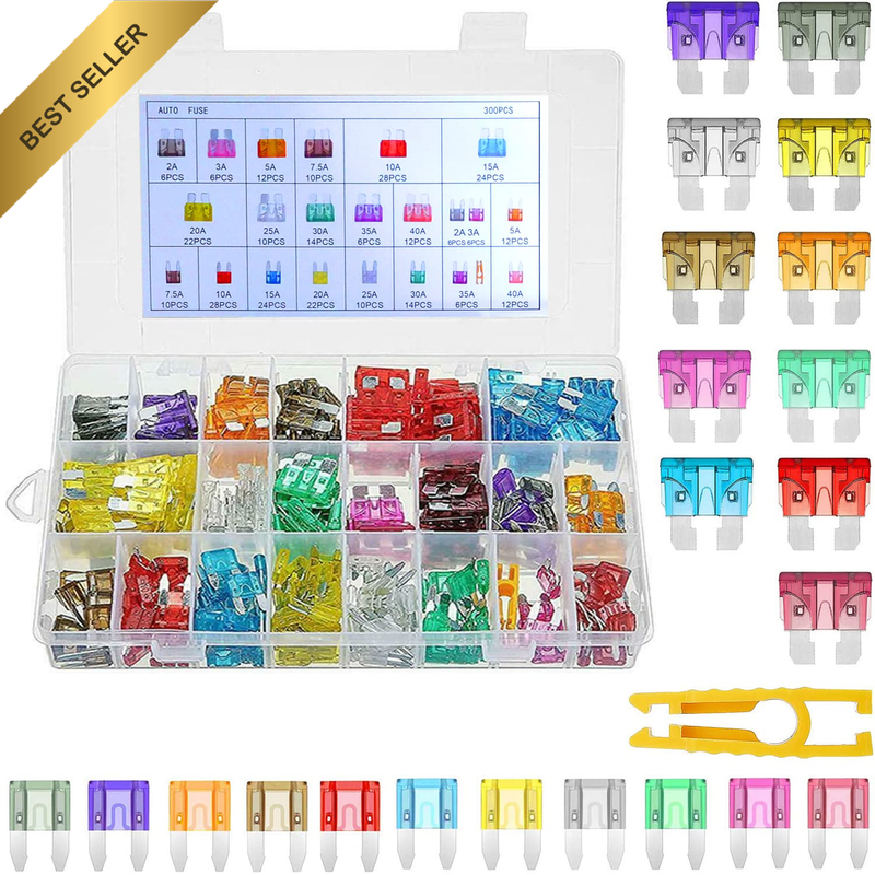 300Pcs Car Blade Fuse Assortment Assort Kit Blade Set Auto Truck