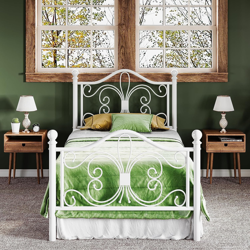 For Kids,metal Butterfly Pattern Design Headboard Footboard