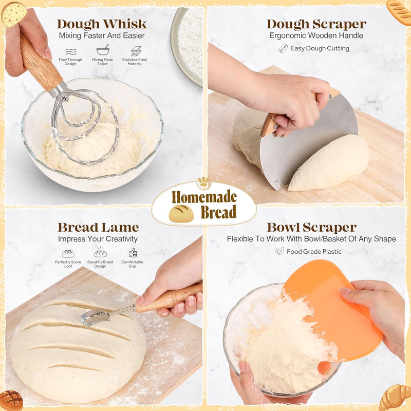 Sourdough Starter Kit, Sourdough Bread Baking Supplies, Bread Bags, Sourdough Ki