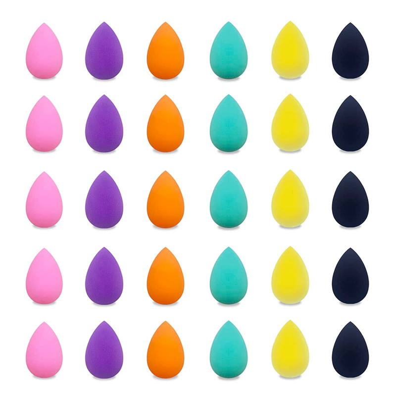 Small Mini Beauty Blender Bulk Makeup Sponge: 30 Pcs Mulit-C