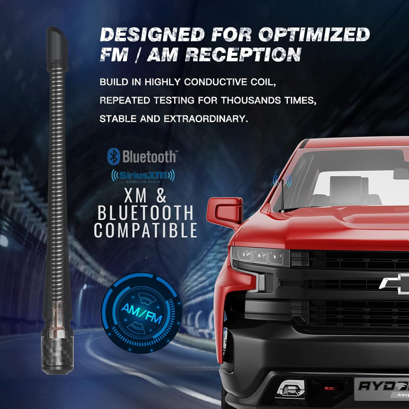 Short Antenna Compatible with Chevy Silverado & GMC Sierra Trucks All Model Year