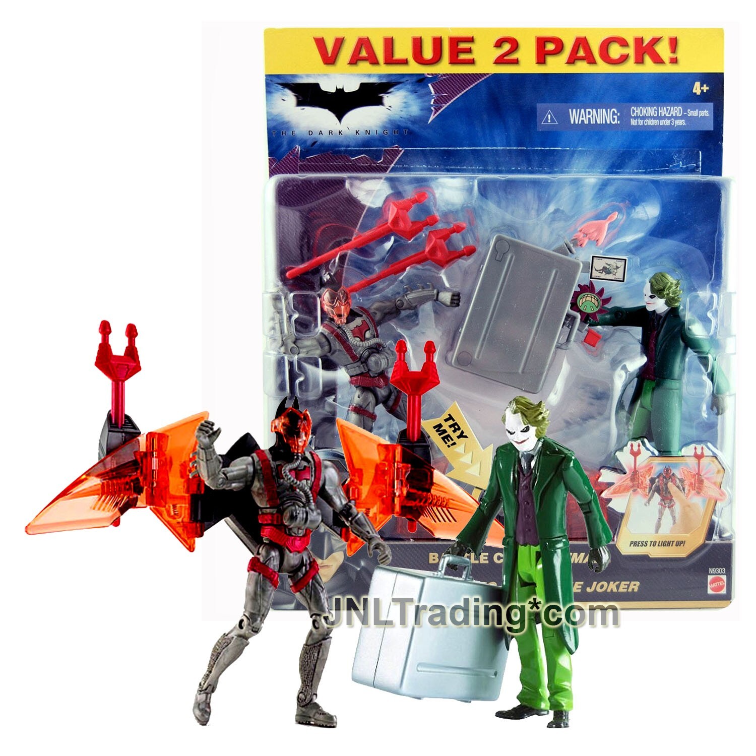 Yr 2008 DC Dark Knight Figure Set BATTLE CAPE BATMAN Vs