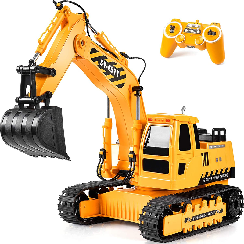 Remote Control Excavator 1:20 Construction Tractor 2.4Ghz 11Ch RC Truck Kids Toy