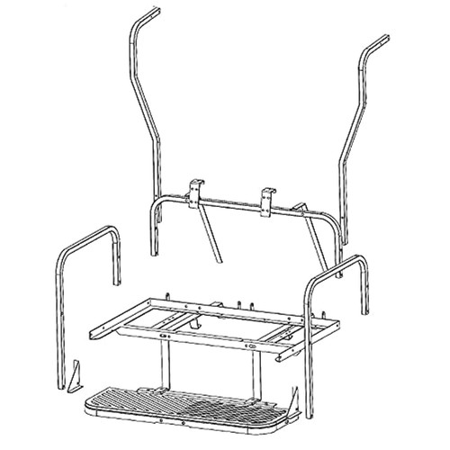 GTW MACH3 Golf Cart Rear Seat Steel Frame