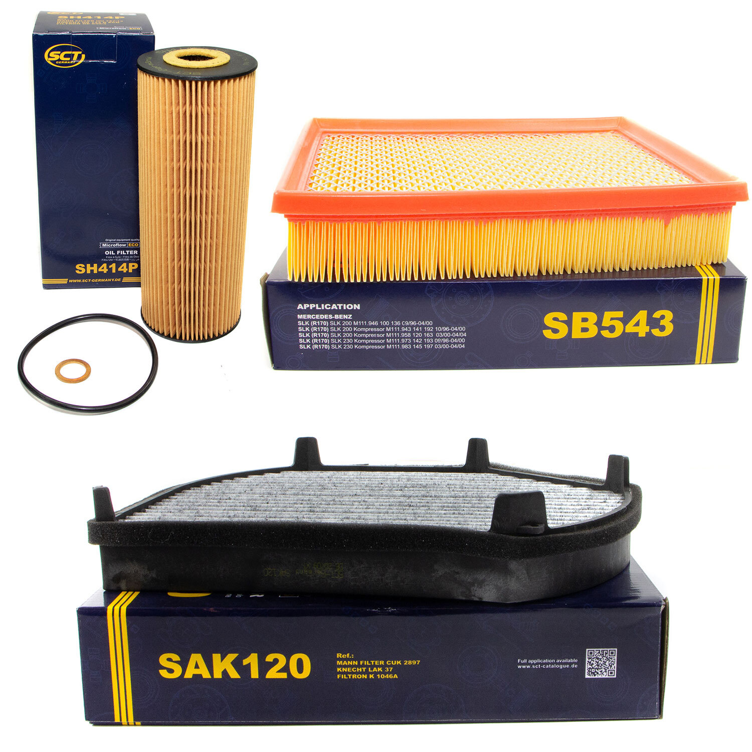Inspektionspaket Filterset SCT für Mercedes SLK 200 230 R170 136PS 163PS 197PS