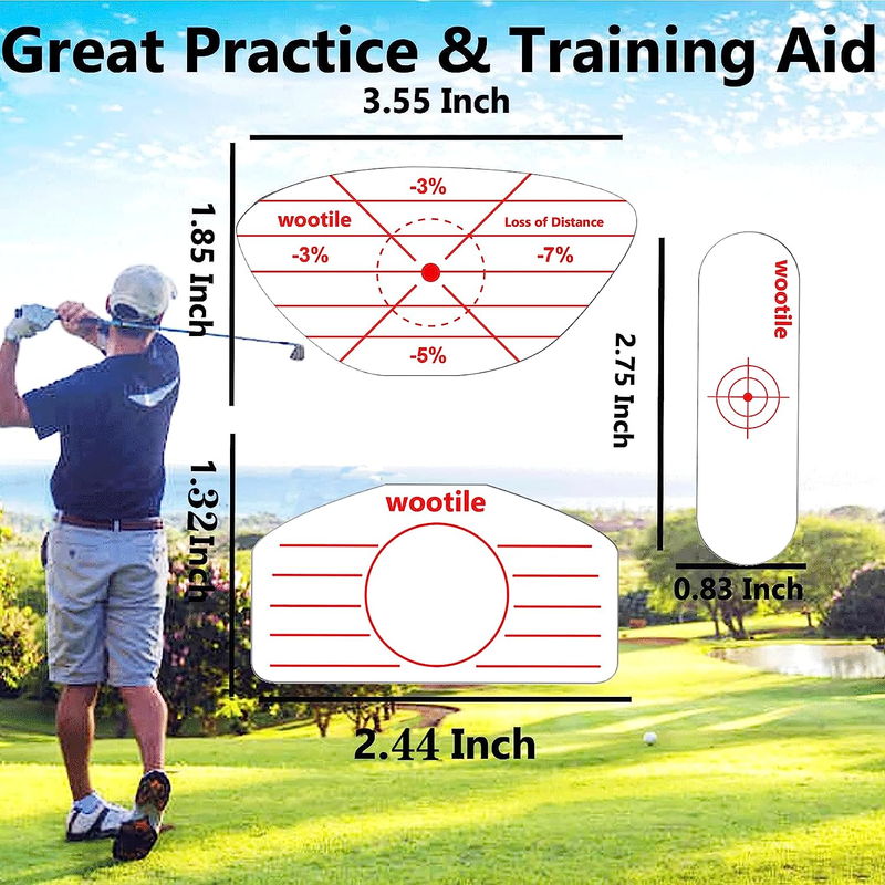 Golf Driver Impact Tape Labels 180Pcs Golf Impact Stickers Golf Clubs Labels for