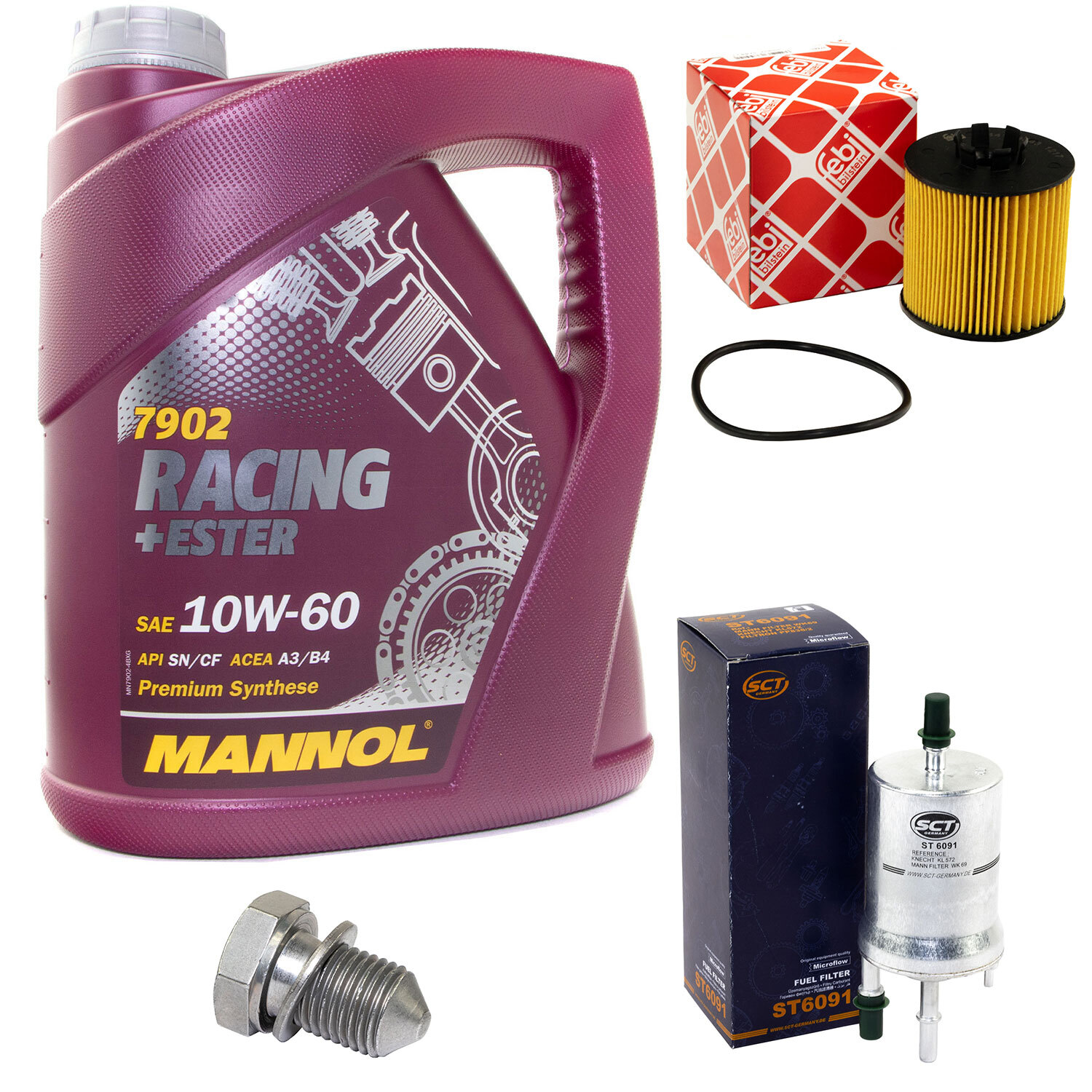 4L Aceite Set De Inspección Combustible Filtro Tornillo para Audi