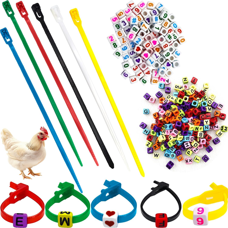 100 Pcs Adjustable Chicken Leg Bands, Colorful Poultry Identification Leg Bands