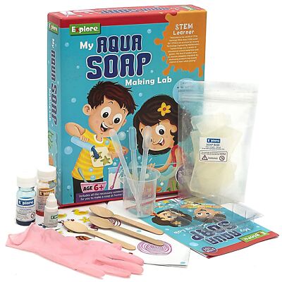 Explore STEM Learning My Aqua Soap Making Lab Education DIY Scientist Set