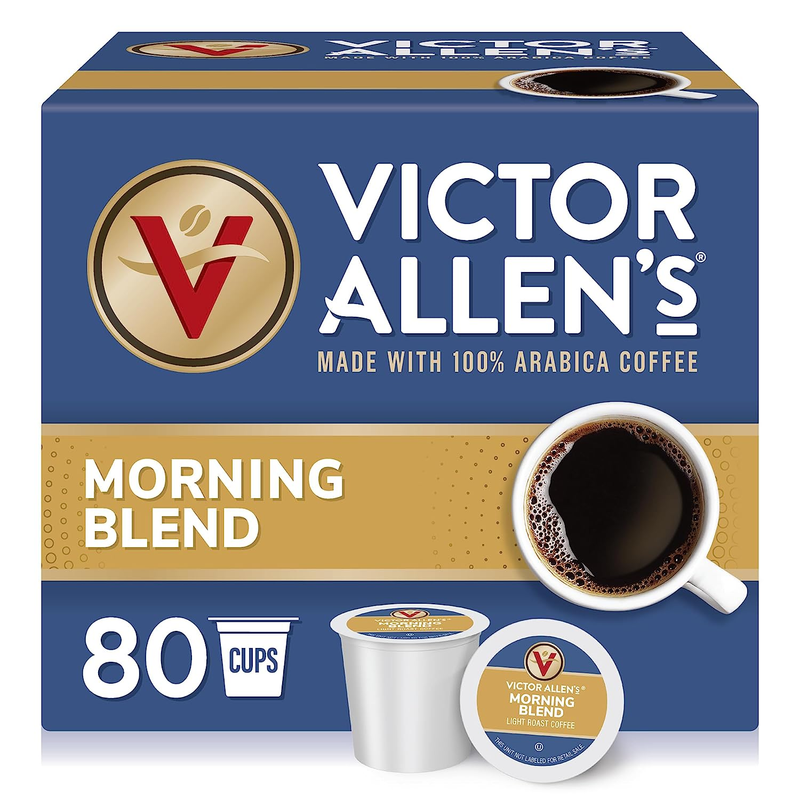 Victor Allen 's Coffee K Cups Single Serve Morning Blend, 80