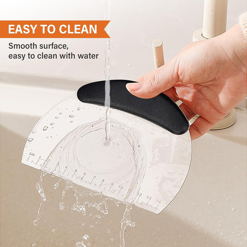 Dough Scraper Pastry Scraper Bench Scraper with Plastic Flexible Bowl Scraper Mu