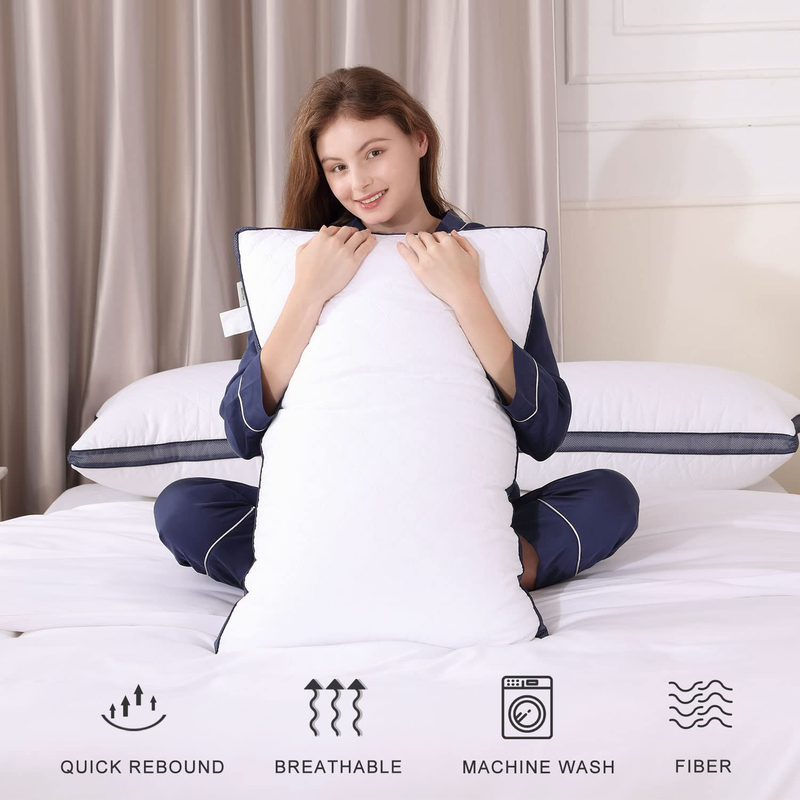 Pillows for Sleeping(2-Pack), Luxury Hotel Pillows King Size Set of 2,Bed Pillow