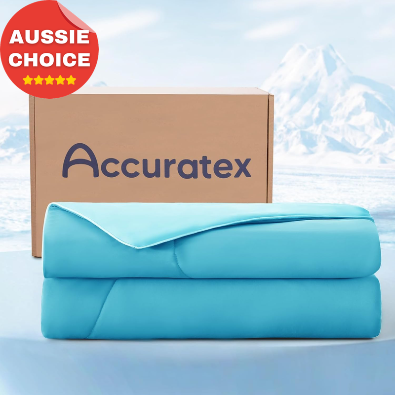 Queen Cooling Blanket Hot Sleeper Soft Breathable Q-Max Technology Blue 228x228