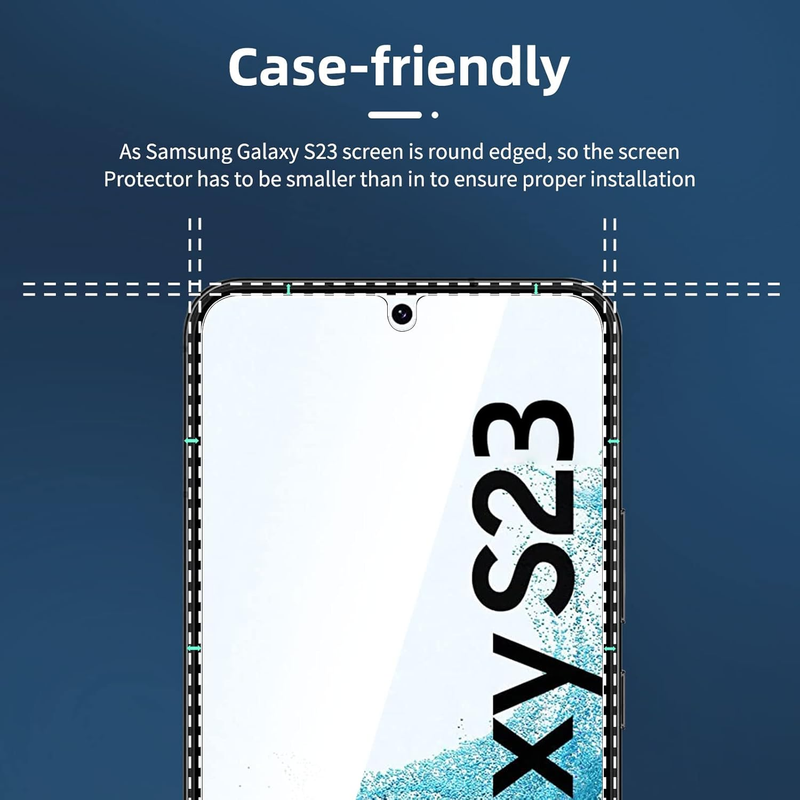 3 Pack Designed for Samsung Galaxy S23 Screen Protector Tempered Glass, Anti Scr