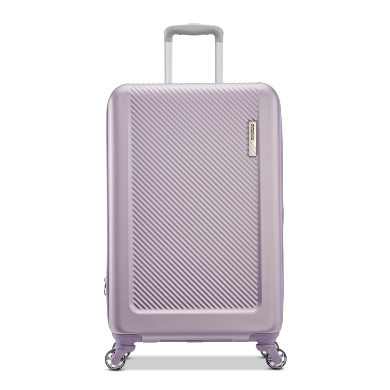 20" Hardside Spinner Luggage, American Tourister Ikon, Expandable Rolling, Purpl