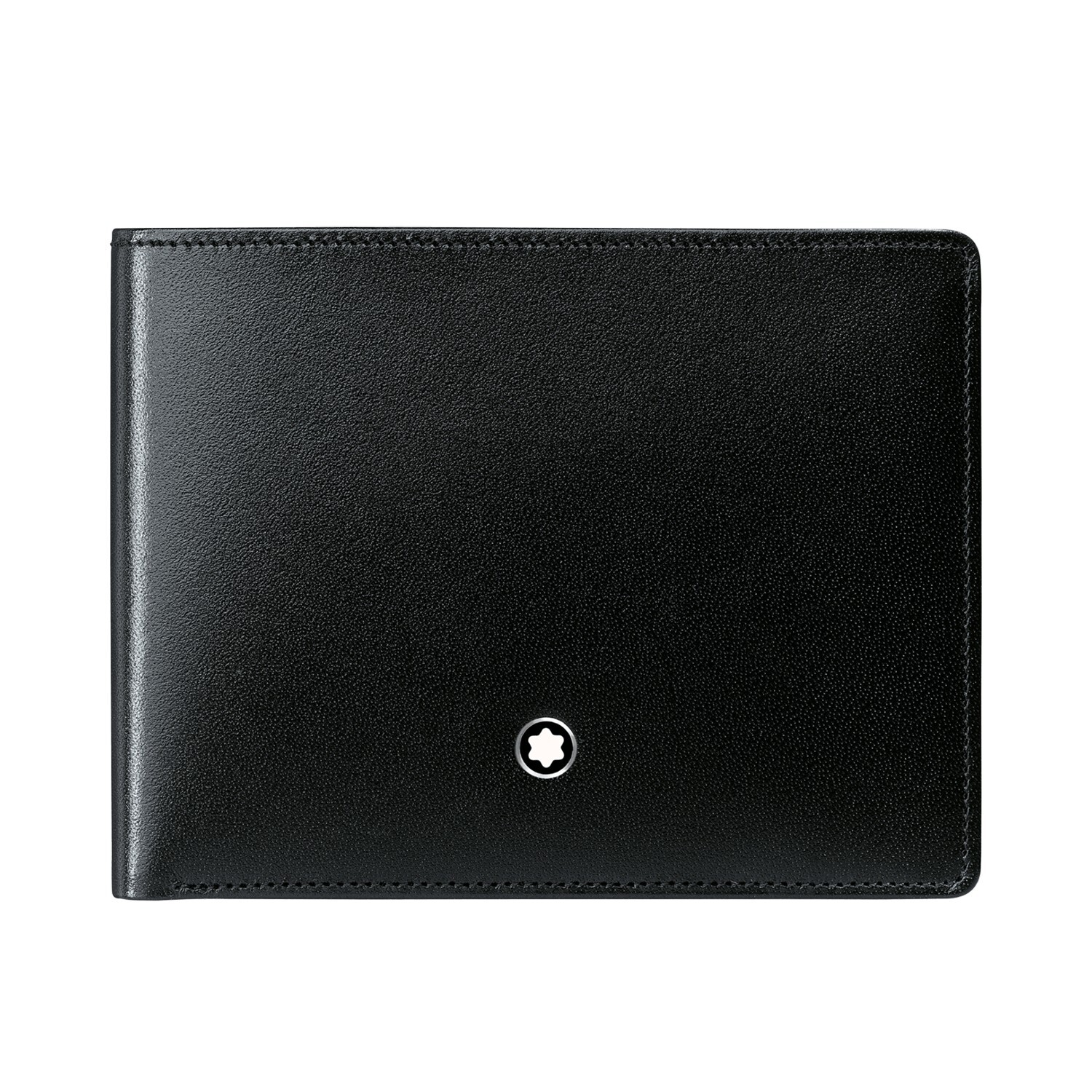 Pre-owned Montblanc Meisterstuck Leather 6cc Bifold Wallet Purse Card Holder For Men In Black