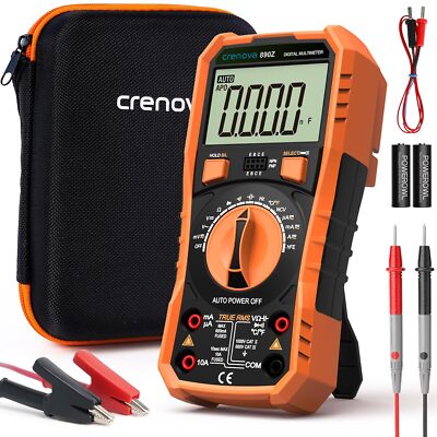 Digital Multimeter 6000 Counts Multi Tester Auto-Ranging TRMS Voltmeter Ohmmeter