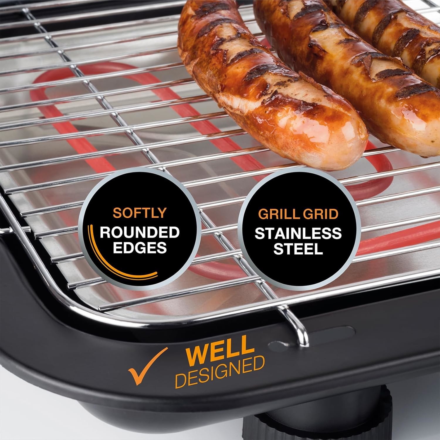 KORONA Elektrogrill 46117 Elektrischer Barbecue Tischgrill stufenlos 2200W NEU - Bild 3 von 6