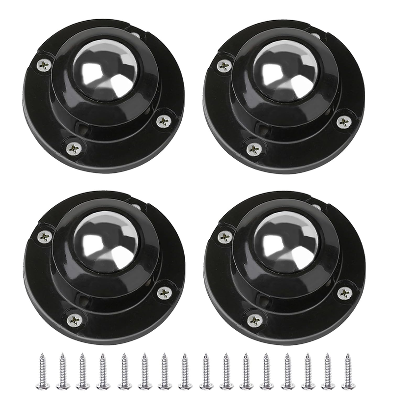 4 Pack Self Adhesive Mini Caster Wheels,Stainless Paste Universal Wheel,360 Degr