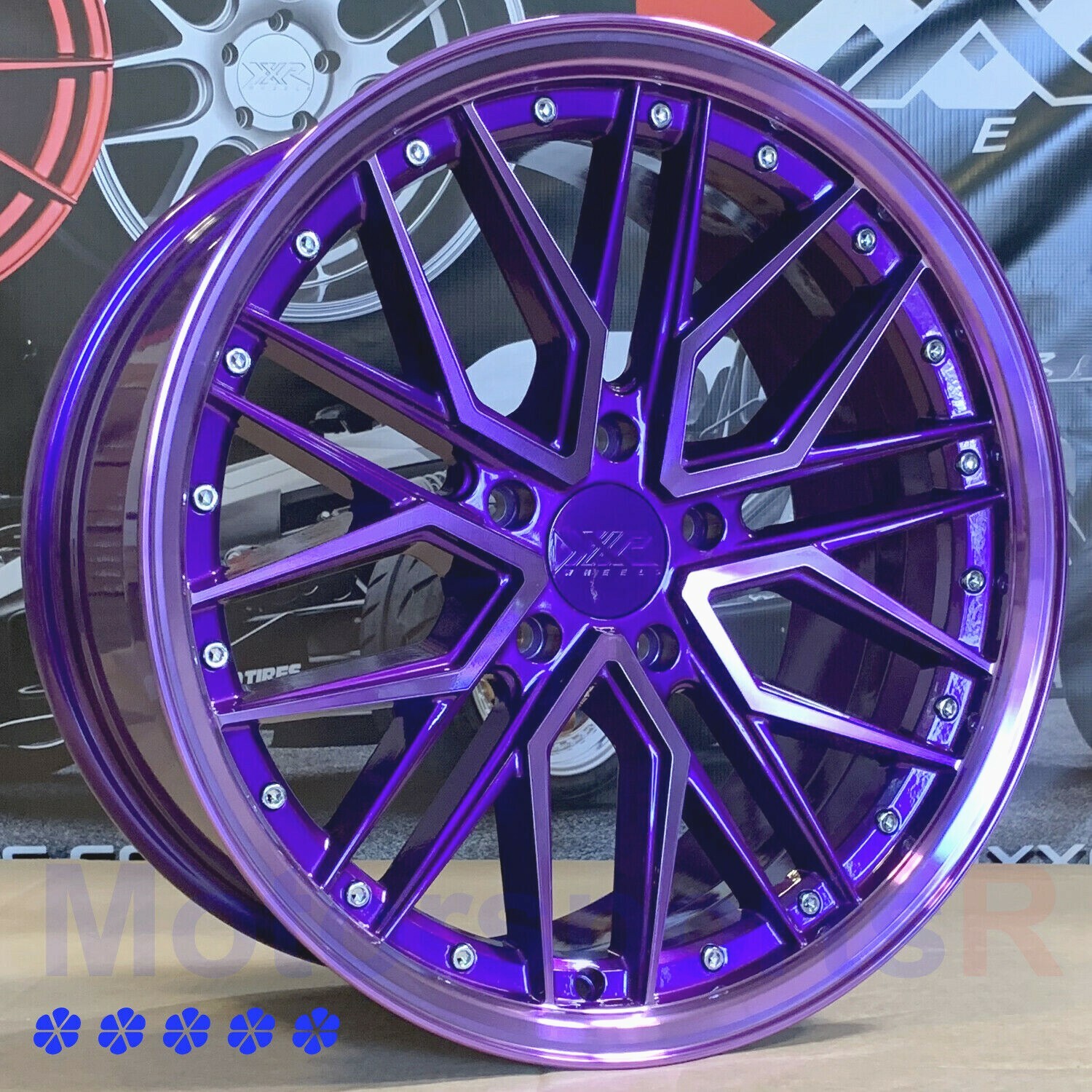violet’s XXR 571 18 x8.5 +35 5x112 Purple wheels 5x112 Rims VW