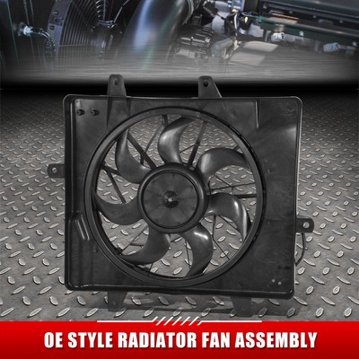 Для 06-10 Chrysler PT Cruiser Черный Передний одиночный вентилятор радиатора охлаждения в сборе
