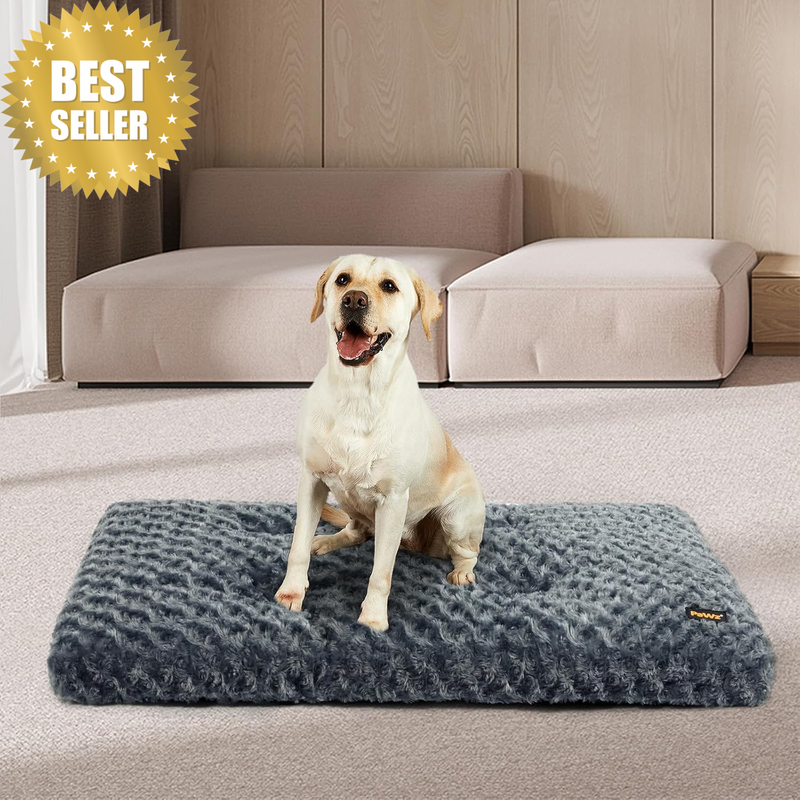 Pet Bed Dog Beds,Soft Pet Bed Mat with Plush Velvet,Dog Crate Bed for Medium Lar