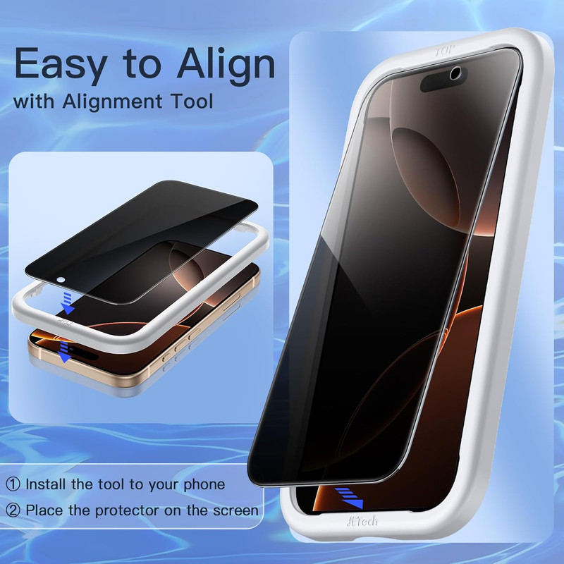 Privacy Screen Protector for iPhone 16 Pro Max 6.9-Inch with Camera Lens Protect