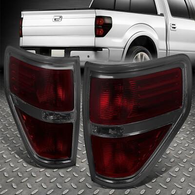 ДЛЯ 09-14 FORD F150 ПАРА ЗАДНИХ СТОП-СИГНАЛОВ С ДЫМЧАТЫМИ ЛИНЗАМИ без ПАТРОНОВ ДЛЯ ЛАМП НАКАЛИВАНИЯ