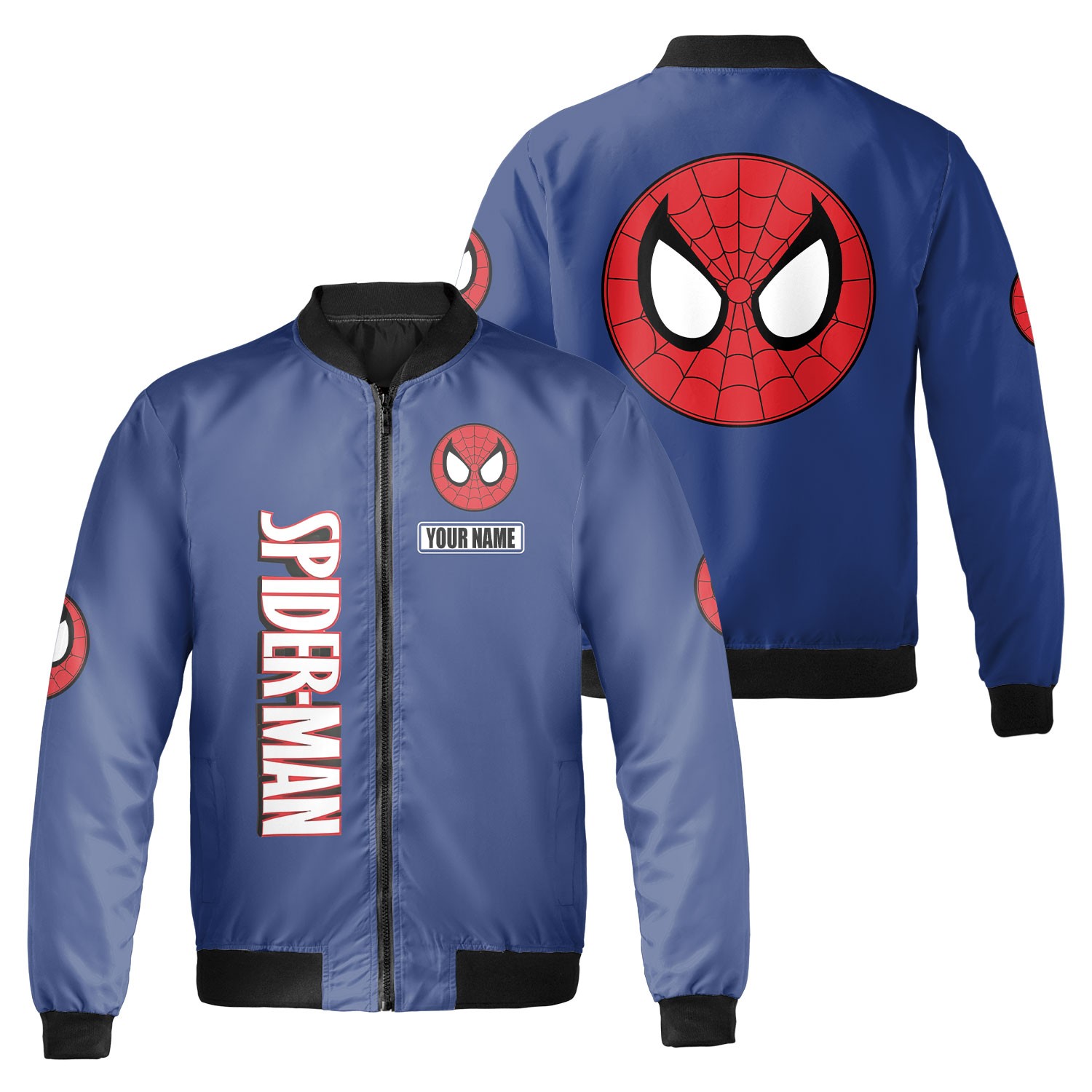 Personalized My Favorite Superhero Is Spiderman Spider Verse Bomber Jacket