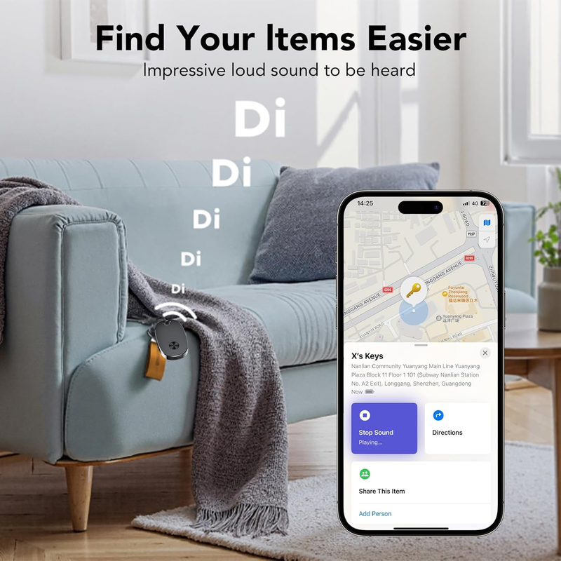 Air Tracker Tags-4 Pack: Smart Bluetooth Tracker, Item Finder Works with Apple F
