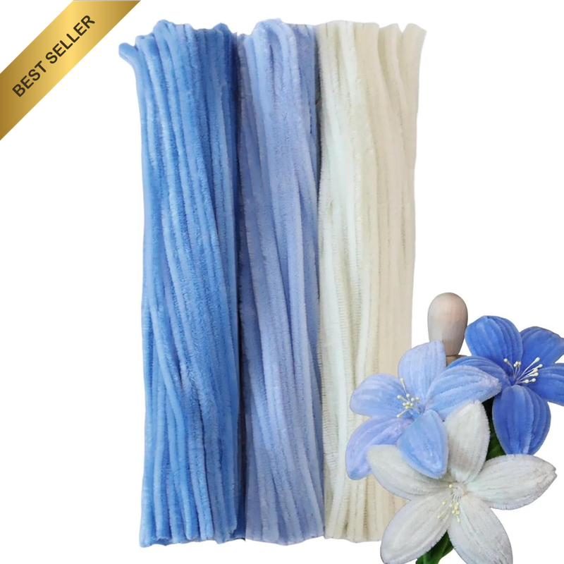 Fluffy Pipe Cleaners for Arts and Crafts, DIY Flower Decorations and Chenille St