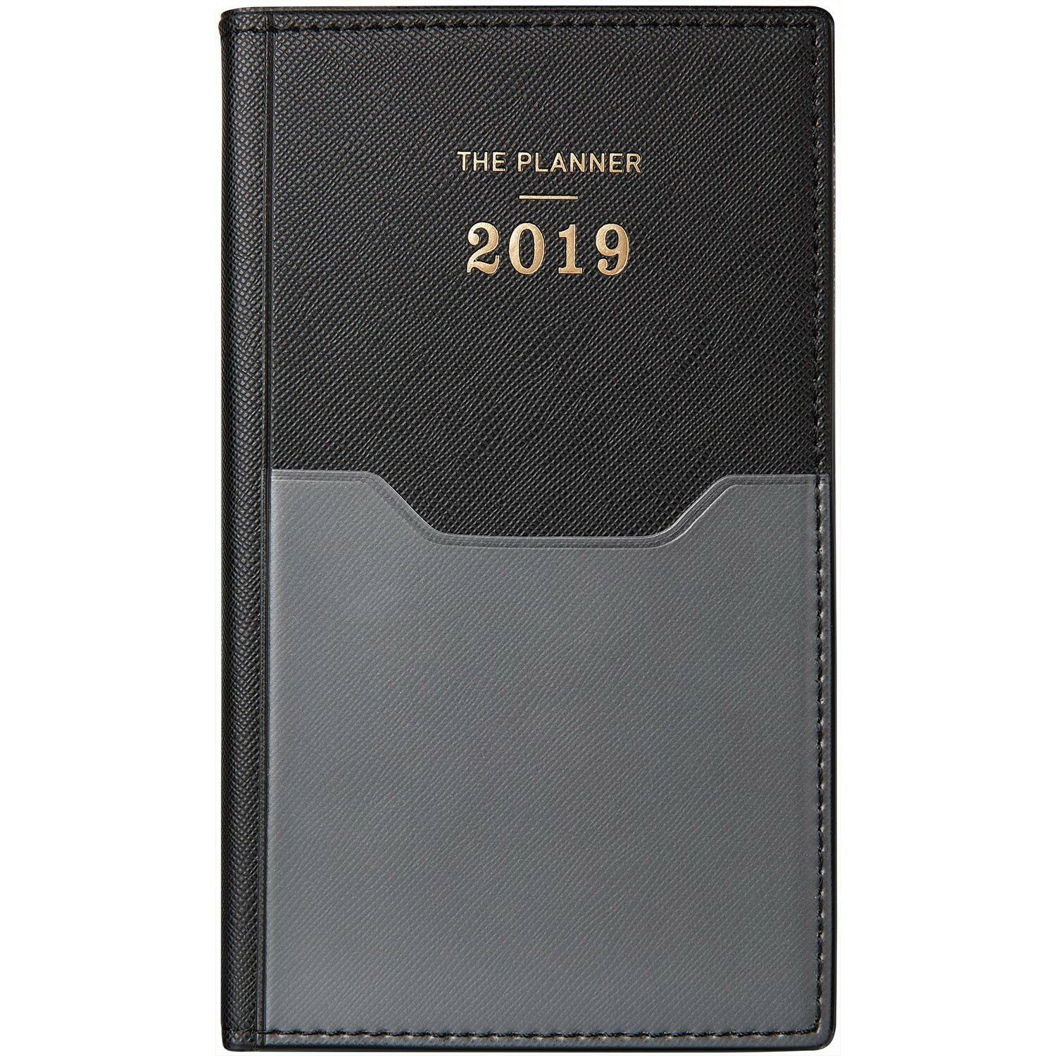 Weekly Monthly Pocket Planner 2019 Calendar Mini with Pen Holder Cover Pocket