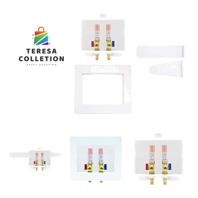 1/2 Inch Expansion PEX Connection Dual Drain Washing Machine Outlet Box with ...