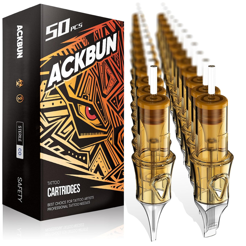 Set de 50 agujas para tatuar cartuchos desechables medidas mixtas esterilizacion
