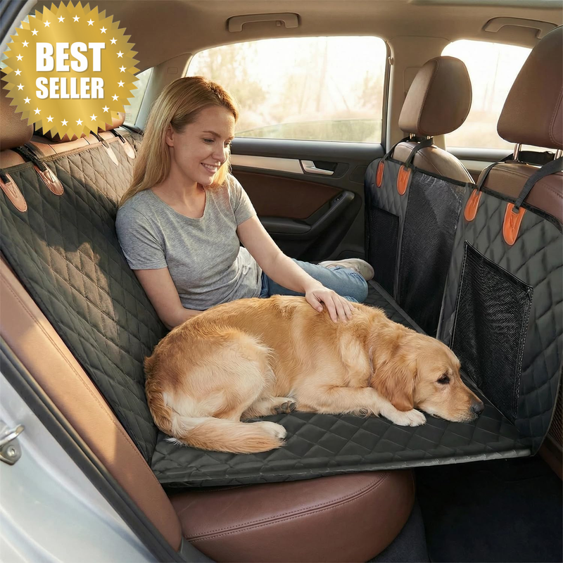 Upgraded Dog Car Seat Cover – 100% Waterproof, Heavy-Duty 600D Oxford Fabric, No