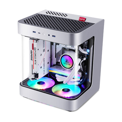 Segotep Slath MINI ITX Gaming Case with 2*120mm ARGB Fans GPU Vertically Mount