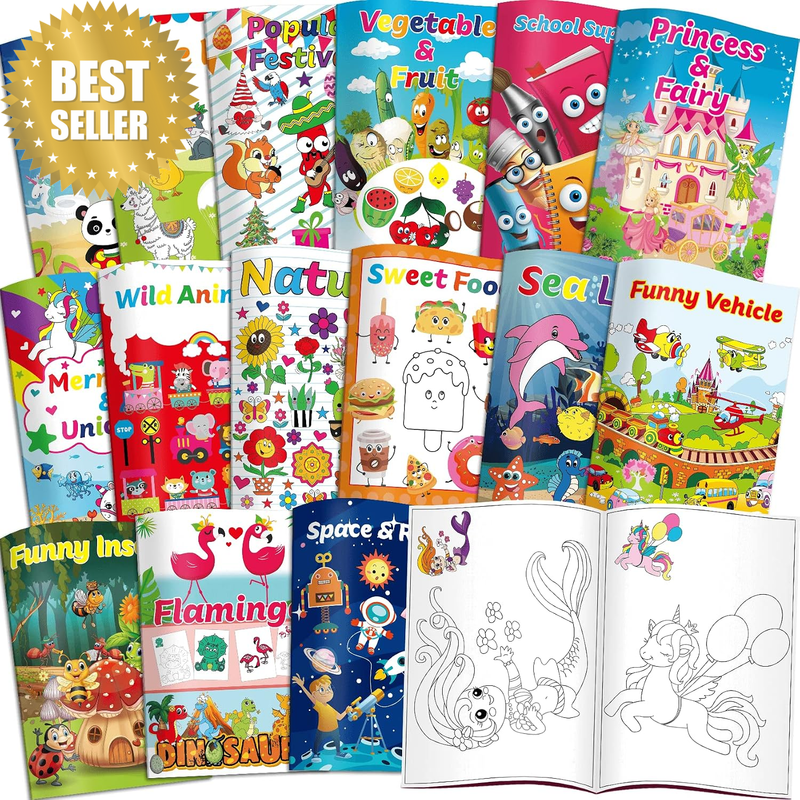Bulk Colouring Book for Kid Ages 2-4 4-8,Activity Books Party Favors for Kids 4-