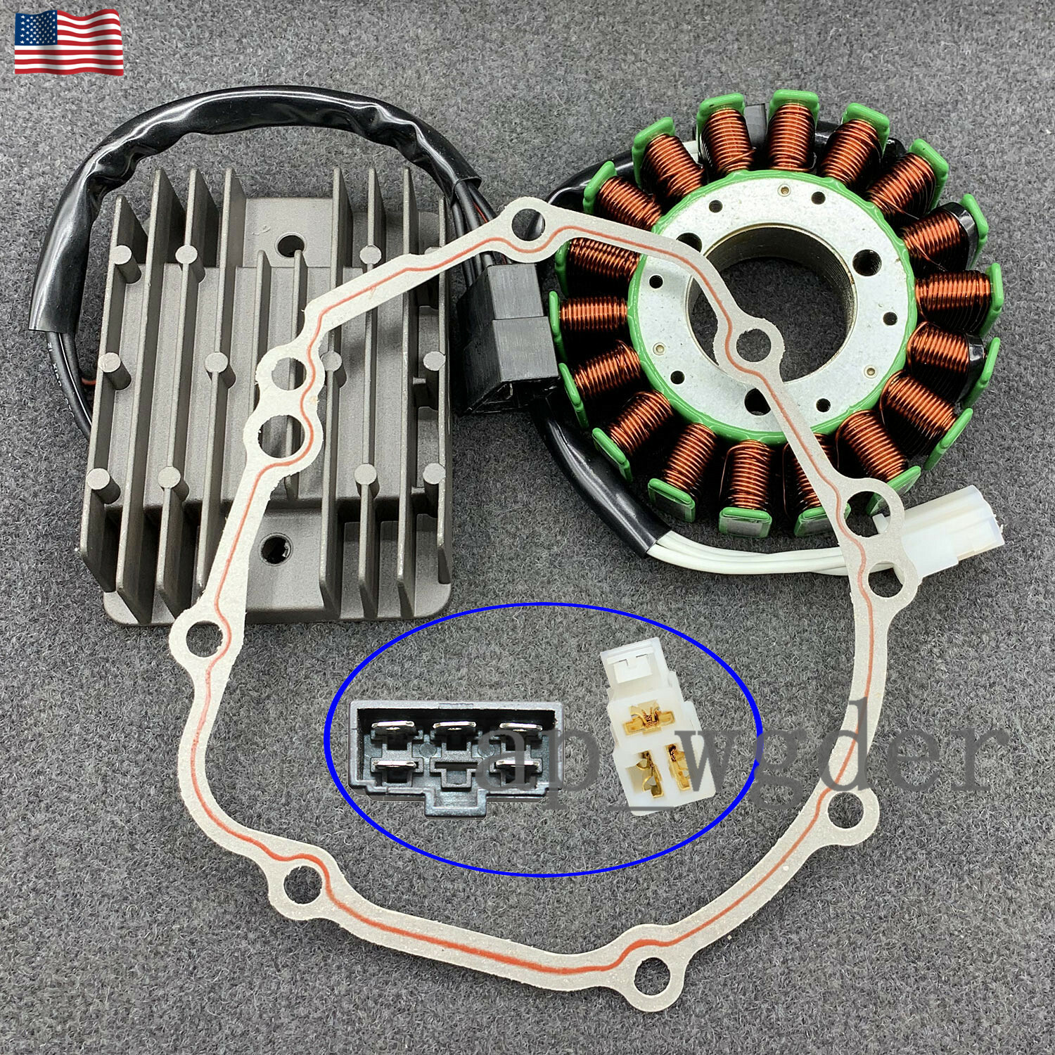 New Kit Stator + Regulator Rectifier + Gasket For Suzuki GSXR 600/750