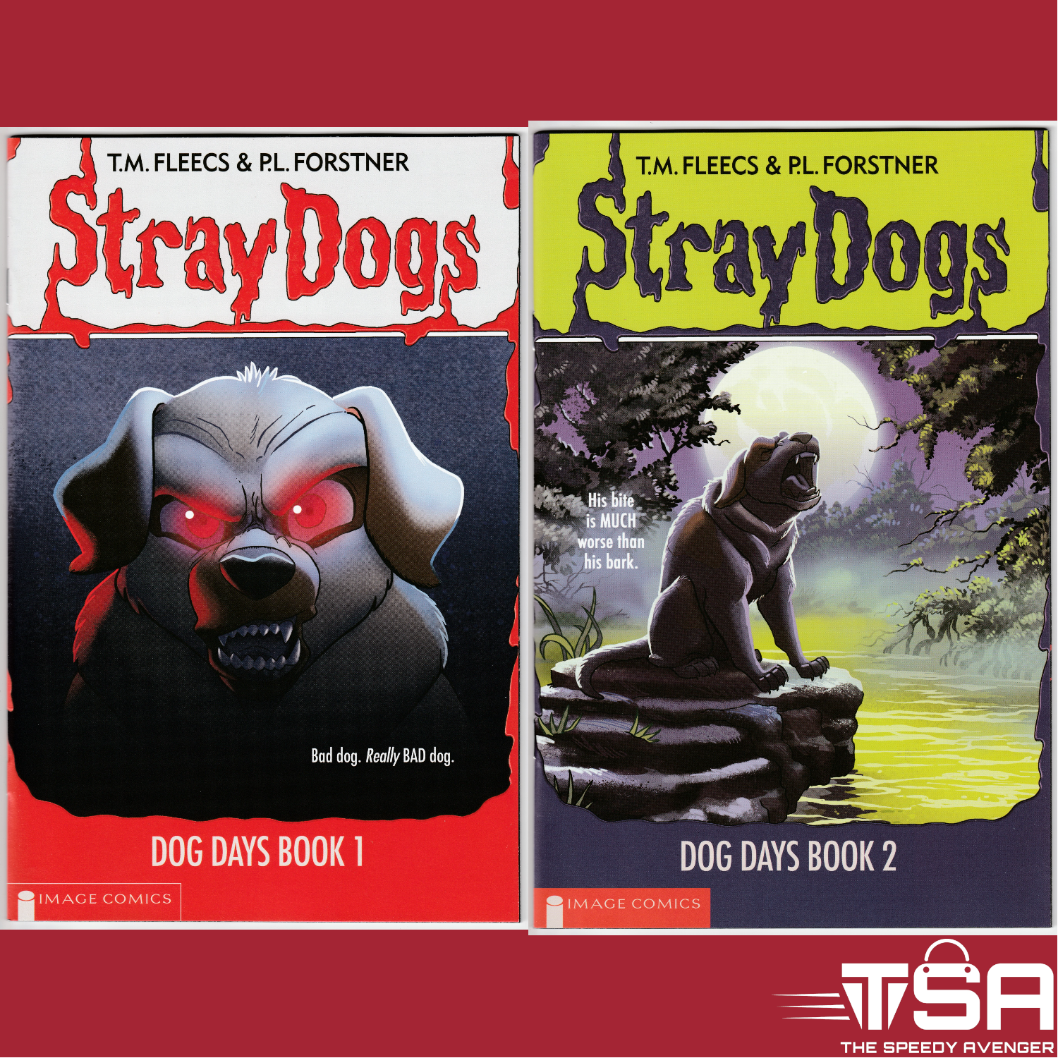 STRAY DOGS: DOG DAYS #1 + #2 Goosebumps Homage Set of 2 Fleecs Forstner Limited