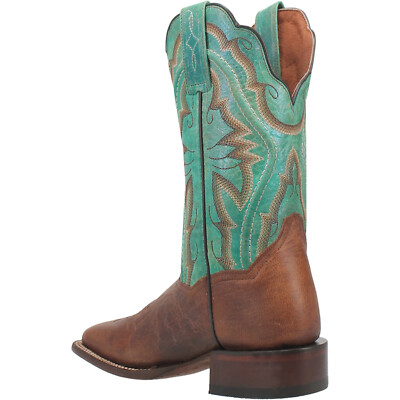 Pre-owned Dan Post Womens Babs Brown Leather Cowboy Boots
